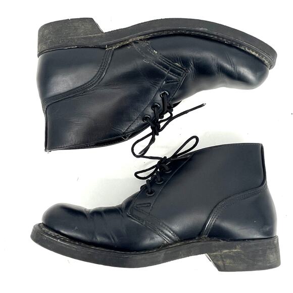 Biltrite Men\'s Steel Toe EH Chukka Work Leather Black‎ Ankle Boots Sz 5.5W